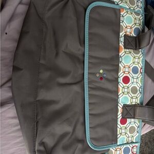 Gray diaper bag for babies